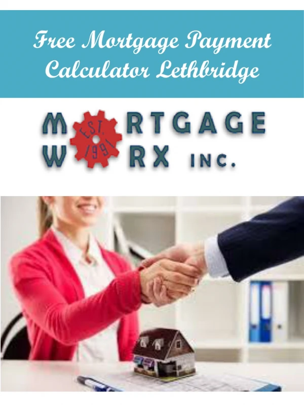 Free Mortgage Payment Calculator Lethbridge