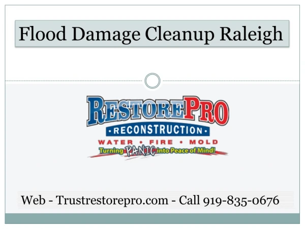 Expert Flood Damage Cleanup Raleigh NC