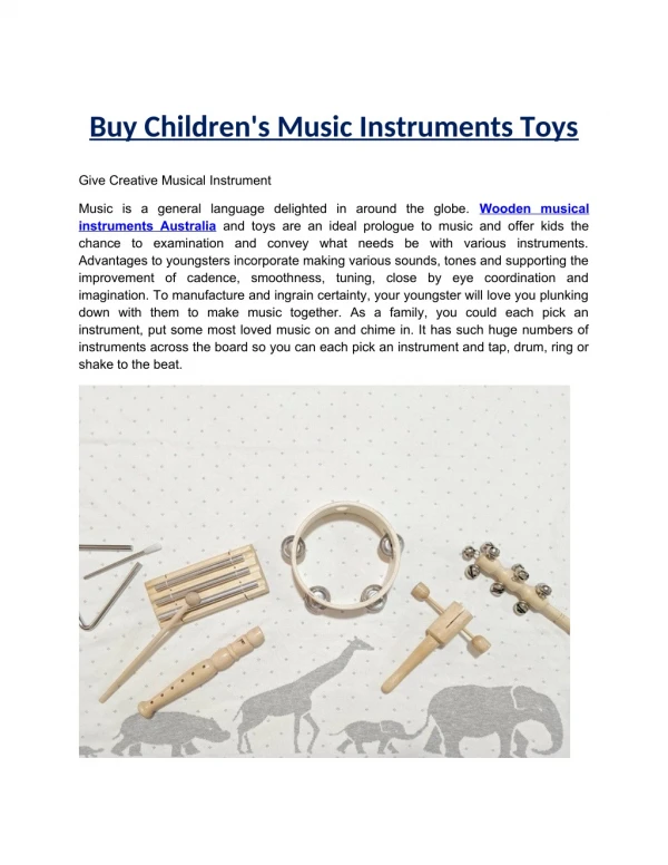 Buy Children's Music Instruments Toys