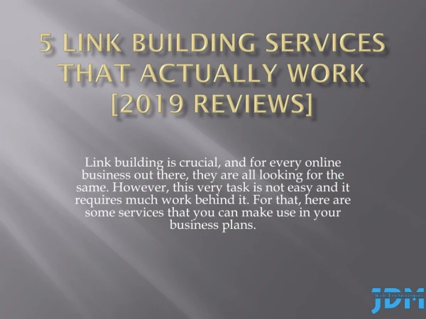 5 Link Building Services That Actually Work [2019 Reviews]