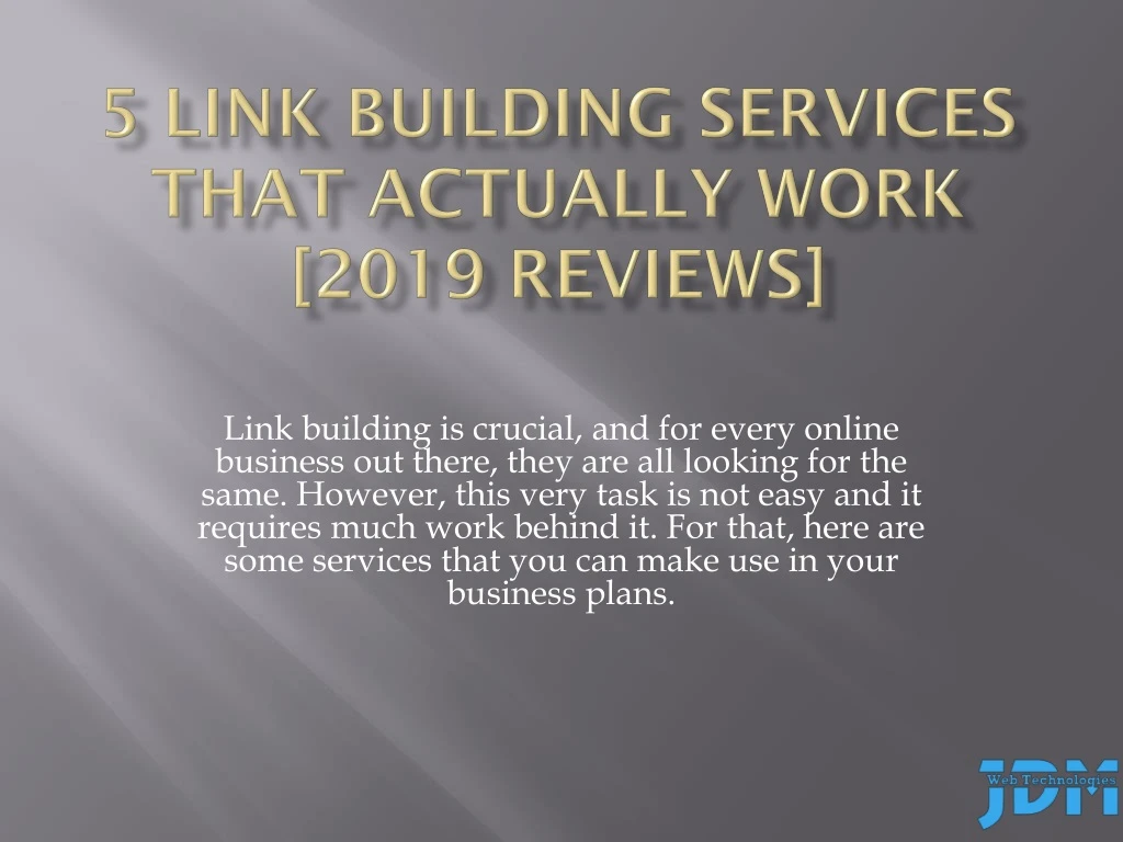 5 link building services that actually work 2019 reviews