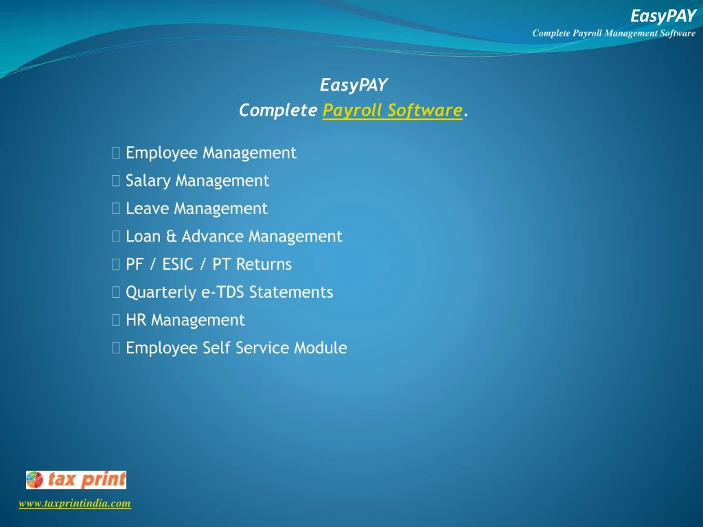 easypay complete payroll software