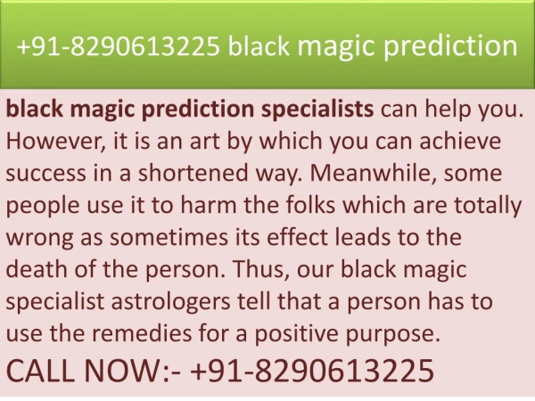 91-8290613225 black magic prediction