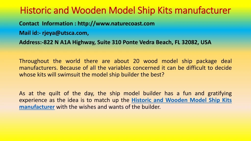 historic and wooden model ship kits manufacturer