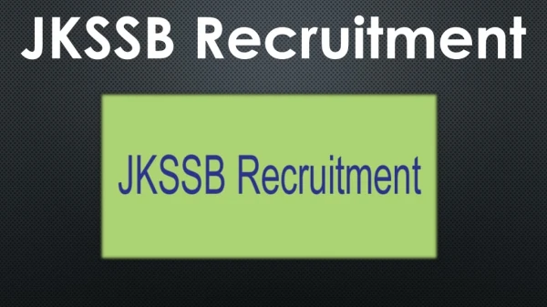 JKSSB Recruitment 2019-Latest JKSSB Jobs 30 Jr. Engineer Onilne Apply