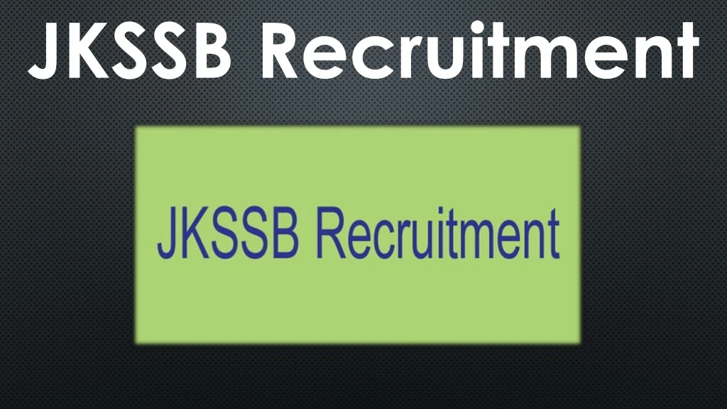 jkssb recruitment