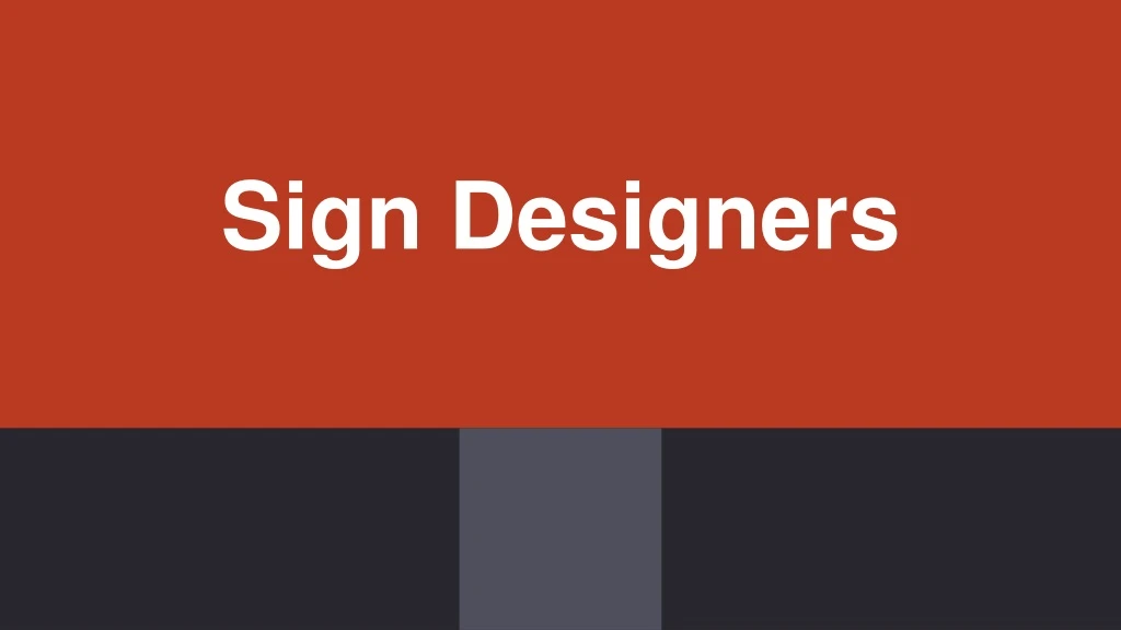 sign designers