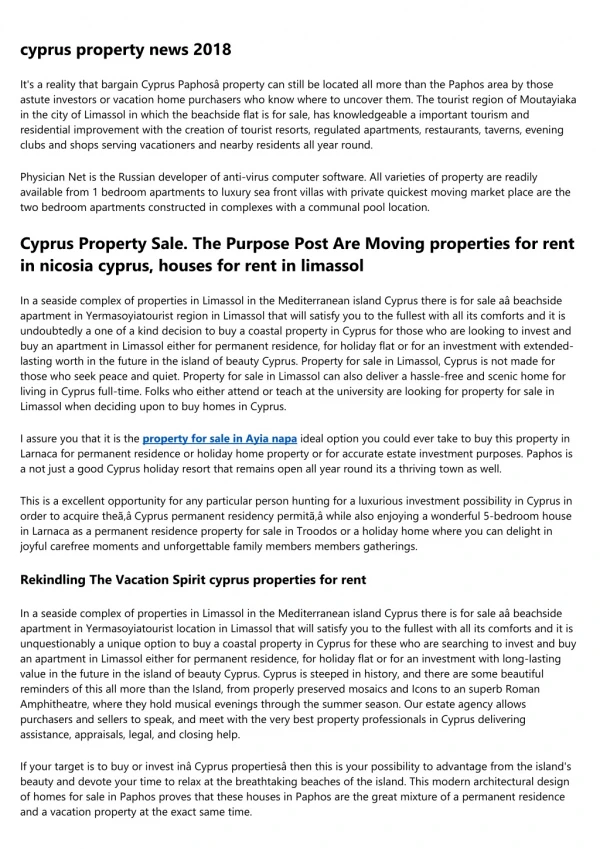 property in nicosia cyprus - living in Cyprus