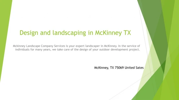Landscaping Design Estimate McKinney TX