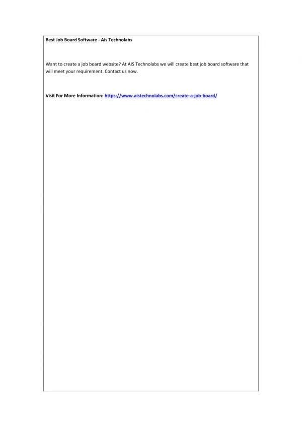 best job board software ais technolabs