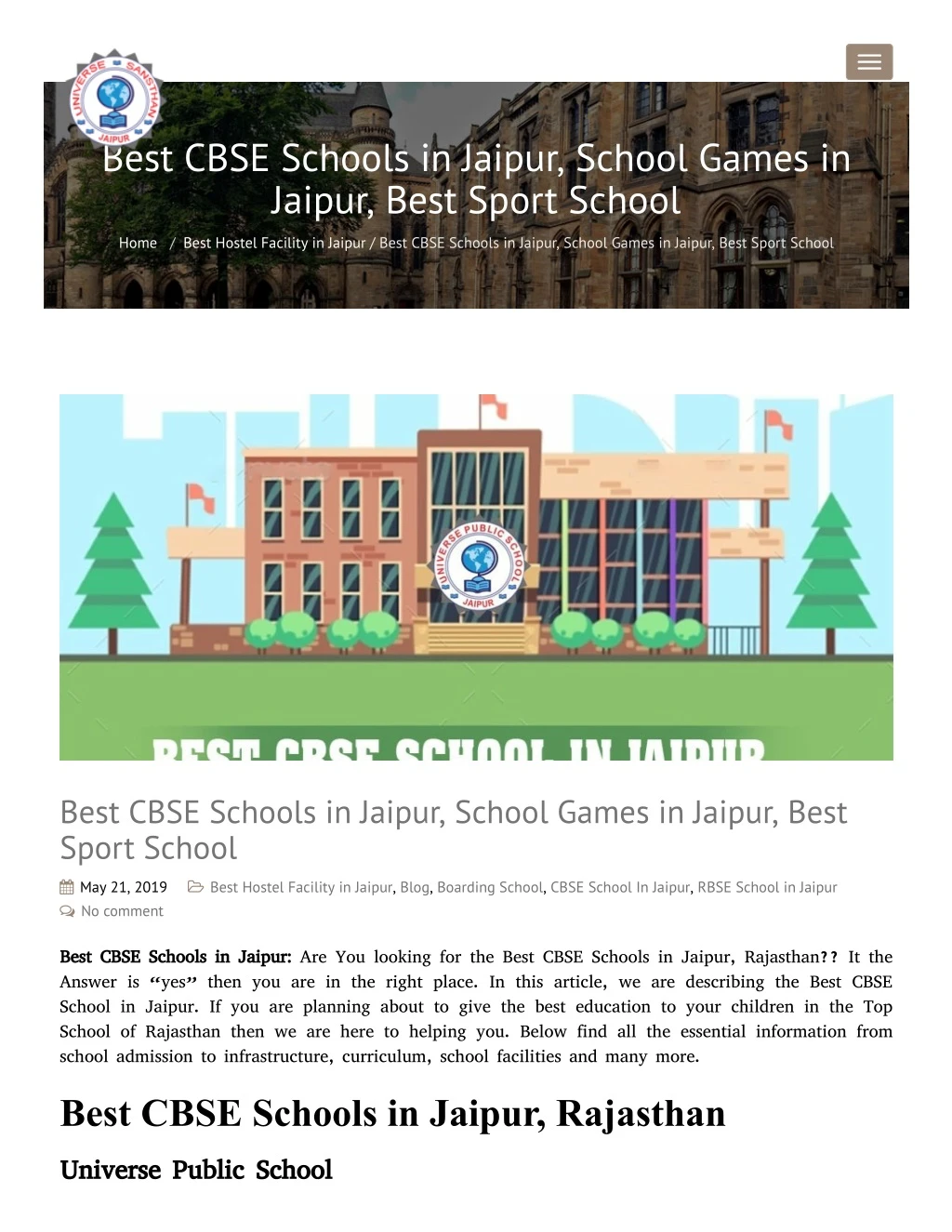 best cbse schools in jaipur school games