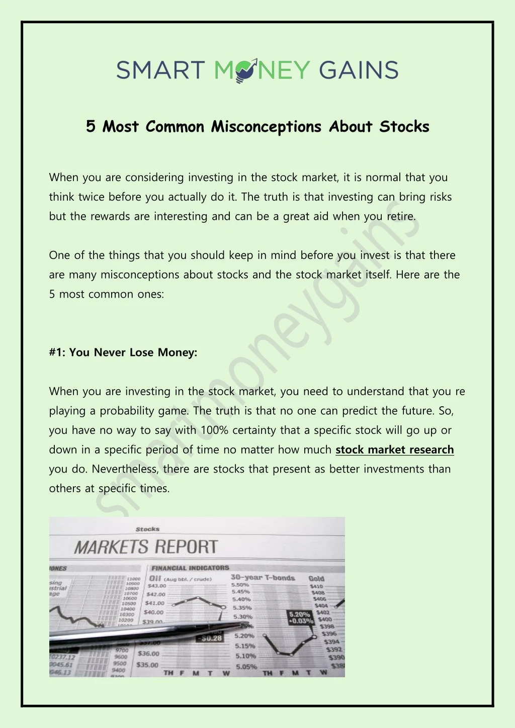 5 most common misconceptions about stocks