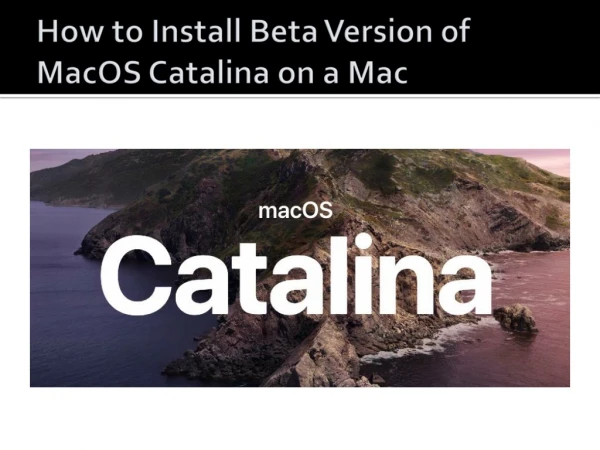 How to Install Beta Version of MacOS Catalina on a Mac