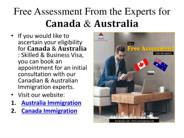Free Assessment from the Experts for Canada & Australia Immigration