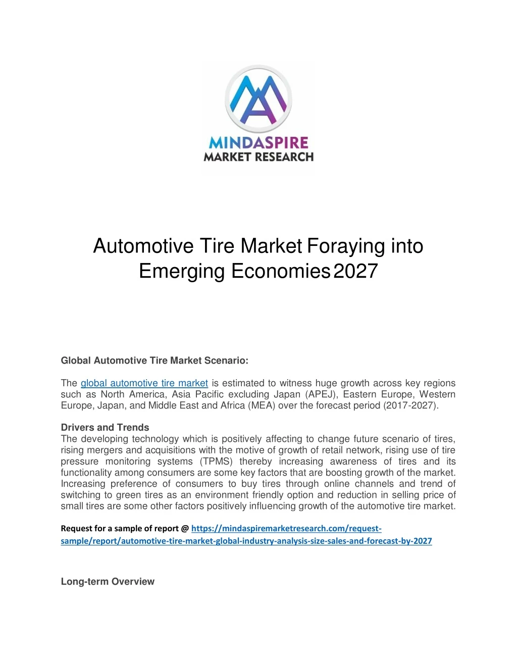 automotive tire market foraying into emerging