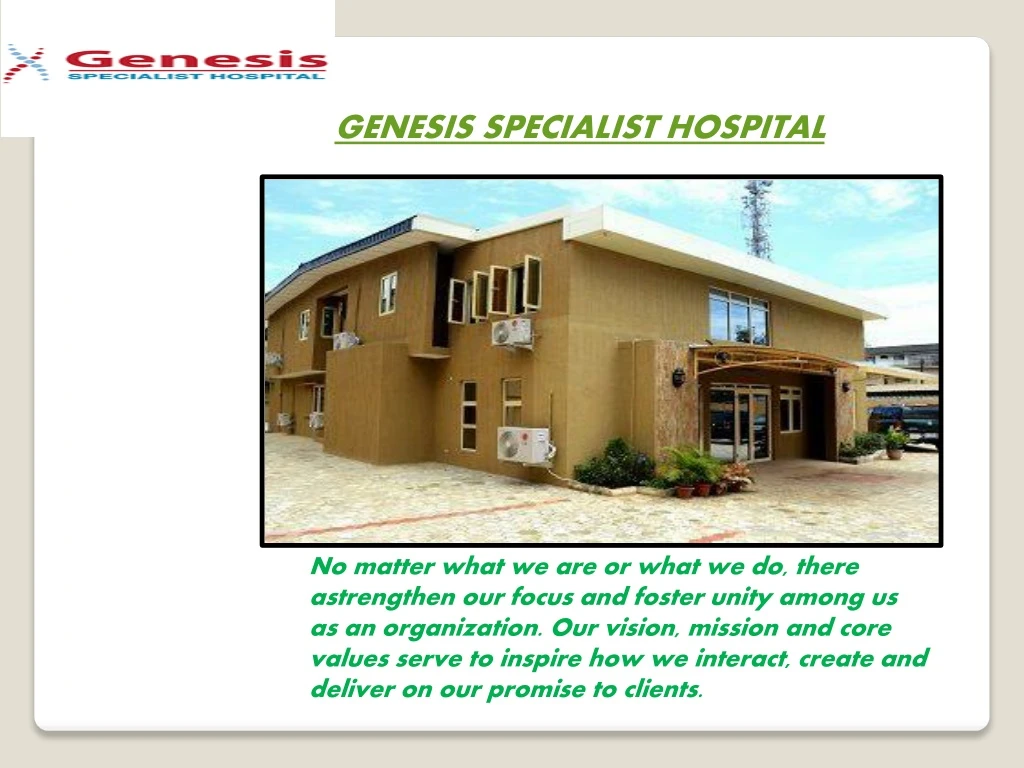genesis specialist hospital