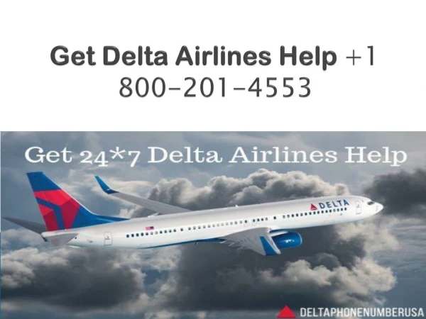 Get Delta Airlines Help 1 800-201-4553