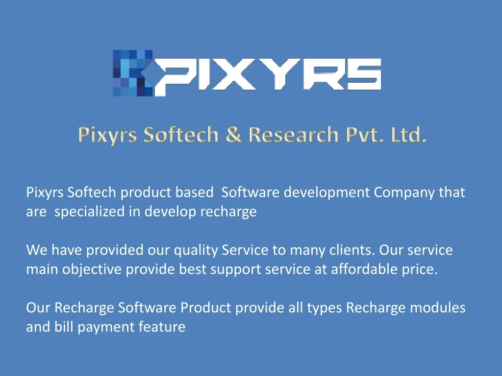 pixyrs softech research pvt ltd