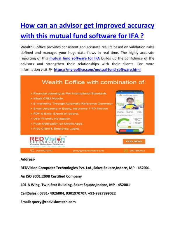 how can an advisor get improved accuracy with