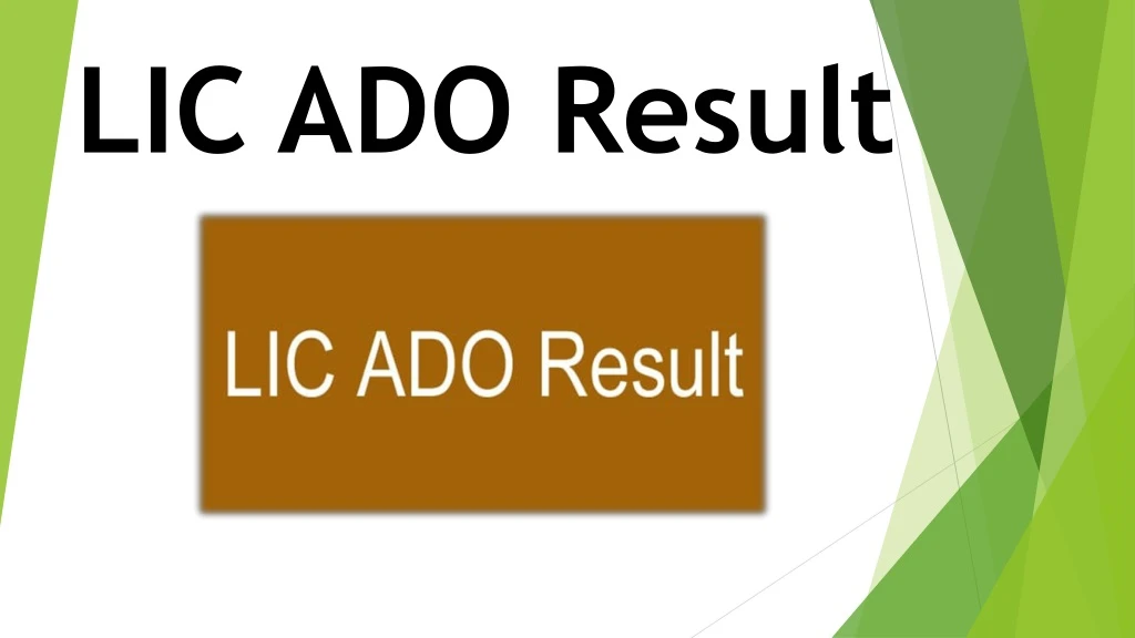 lic ado result