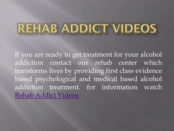 AddictionRehabVideos