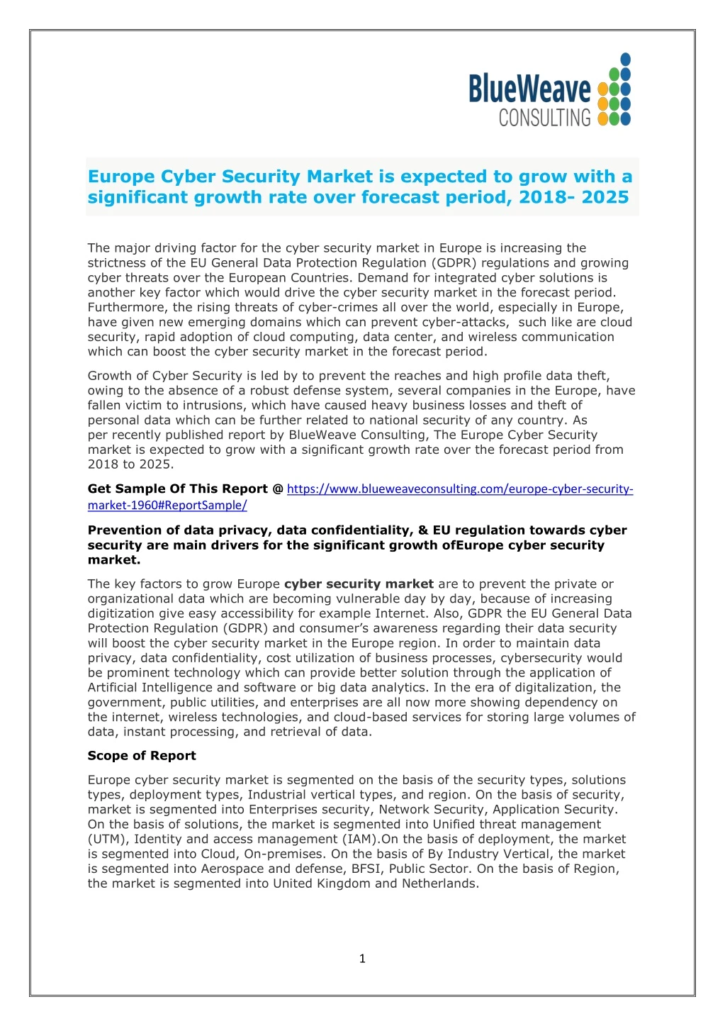 europe cyber security market is expected to grow