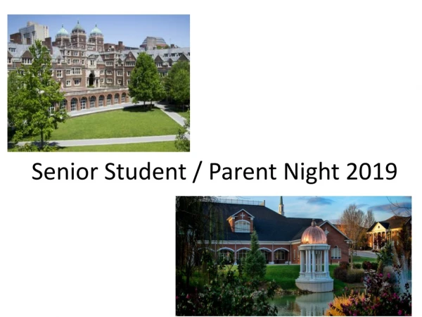 Senior Student / Parent Night 2019