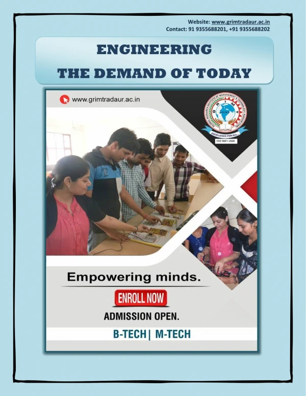 Best Engineering College in Haryana - The Demand Of Today