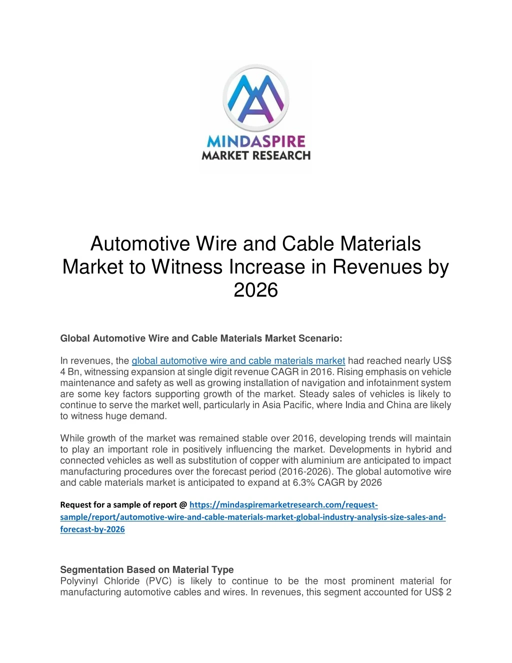automotive wire and cable materials market