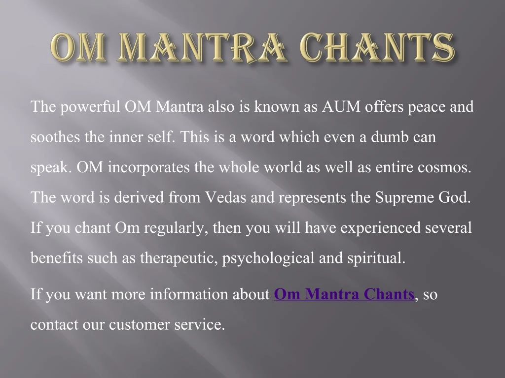 om mantra chants