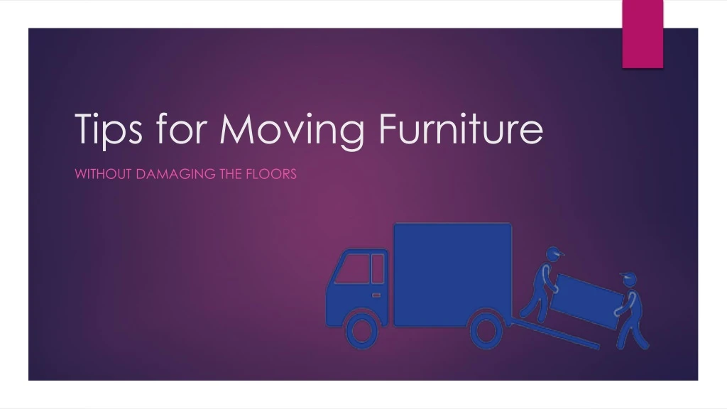tips for moving furniture