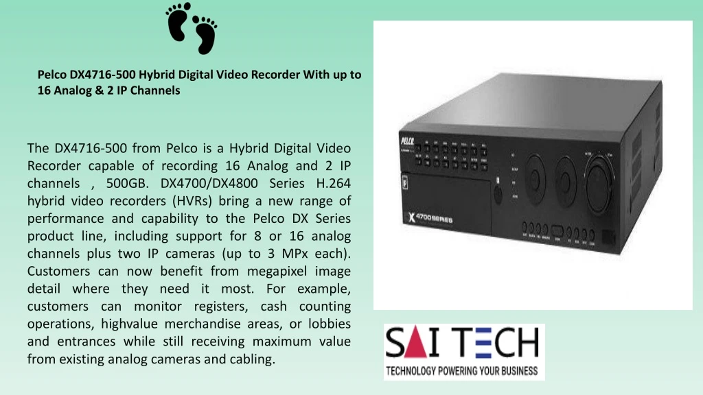 pelco dx4716 500 hybrid digital video recorder