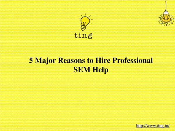 5 Major Reasons to Hire Professional SEM Help