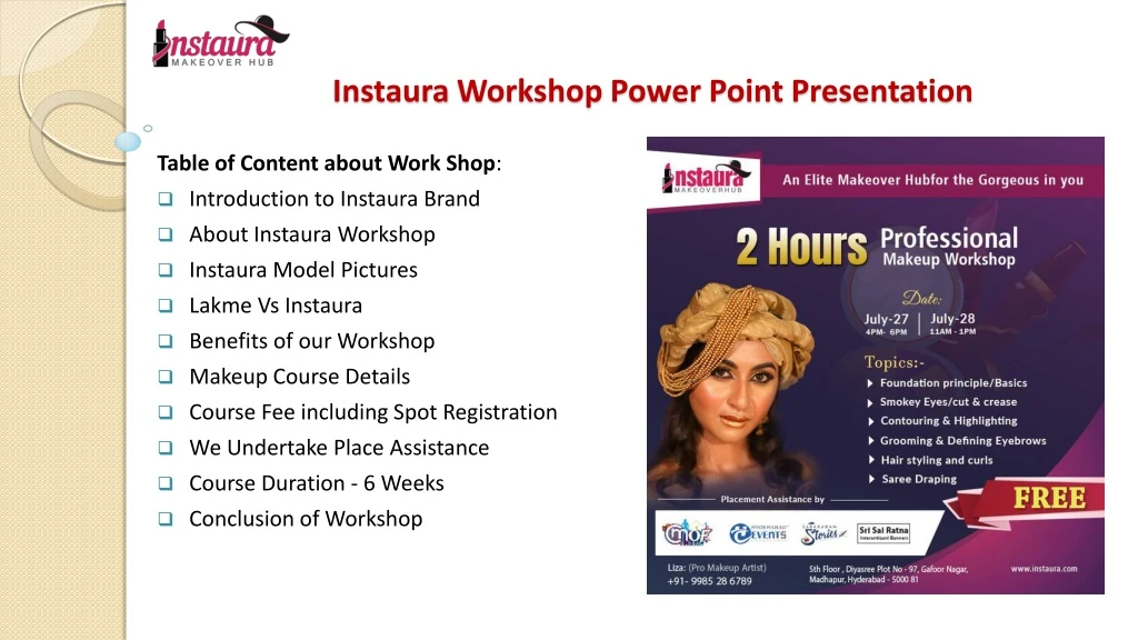 instaura workshop power point presentation
