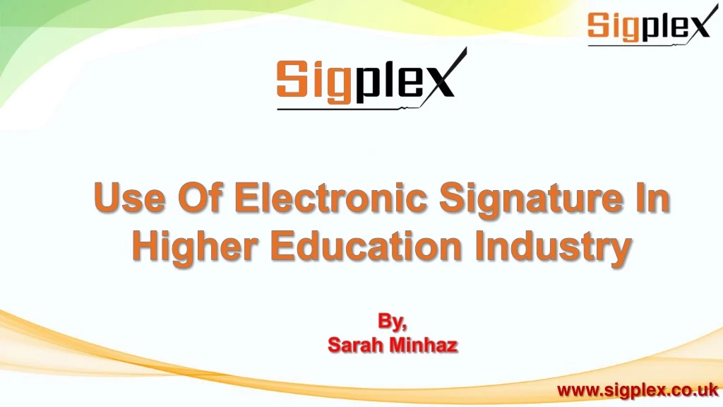 use of electronic signature in higher education