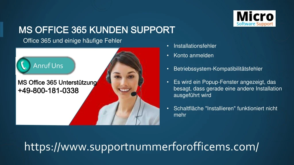 ms office 365 kunden support
