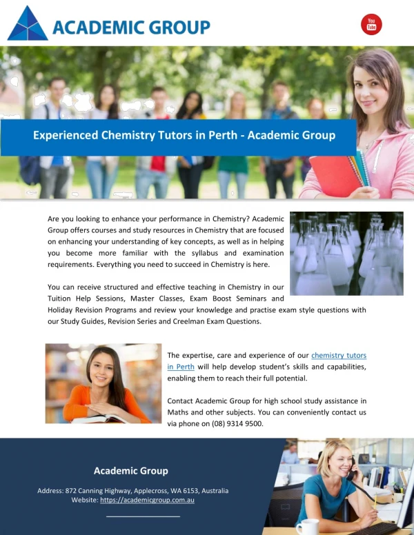 Experienced Chemistry Tutors in Perth - Academic Group