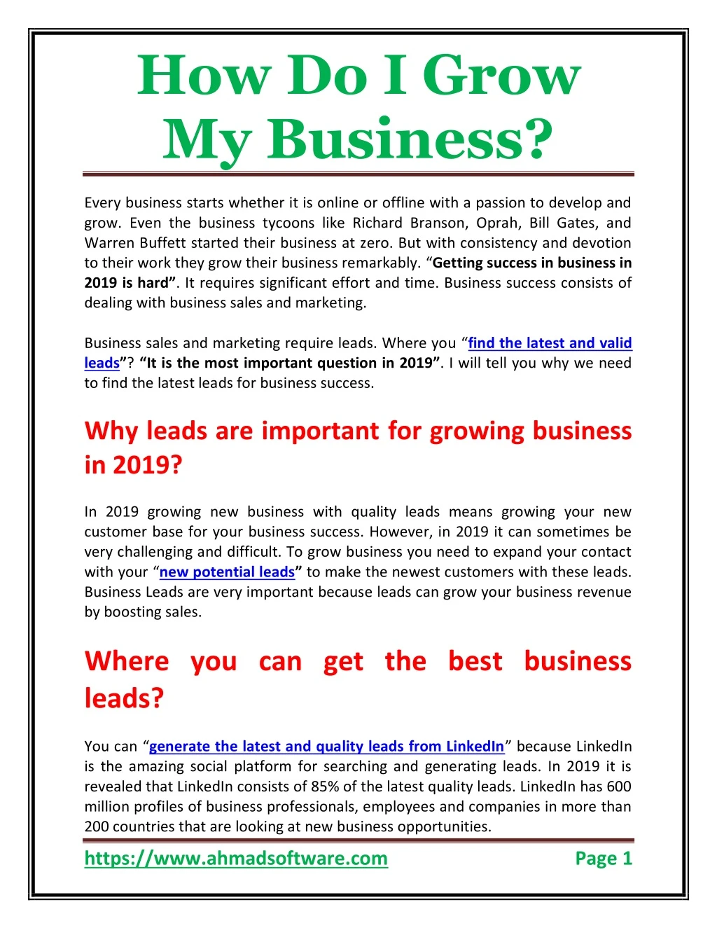 how do i grow my business