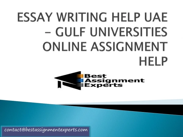 Essay Writing help UAE - Gulf Universities online Assignment help