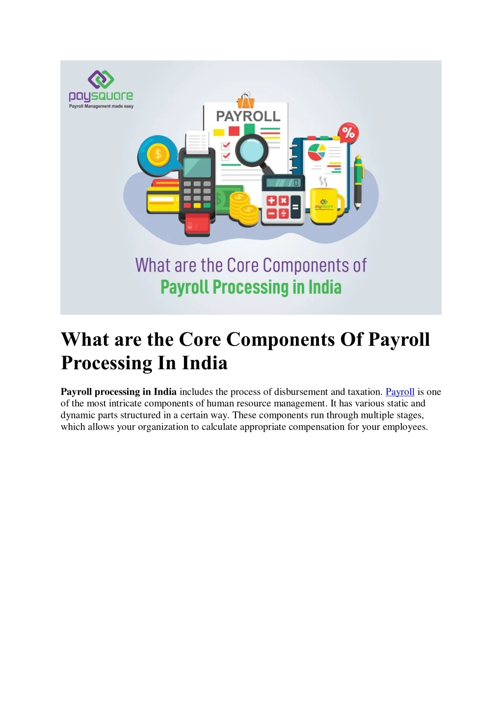 what are the core components of payroll