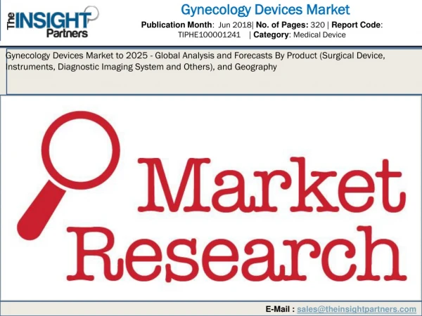 Gynecology Devices Market to 2025 :size,Treads,Share, Forecast Analysis