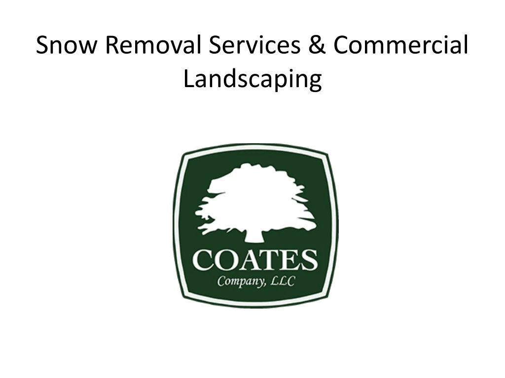 snow removal services commercial landscaping