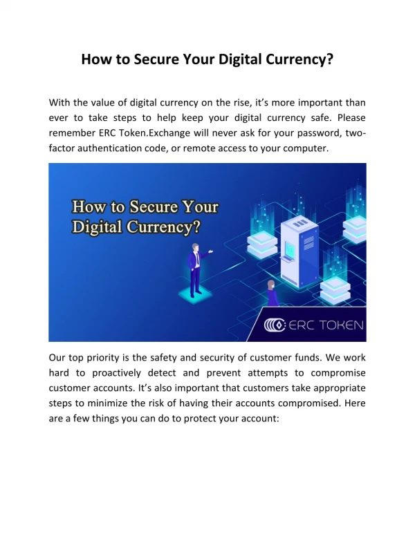 How to Secure Your Digital Currency?