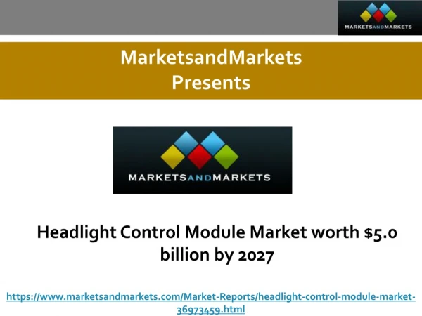 Headlight Control Module Market worth $5.0 billion by 2027