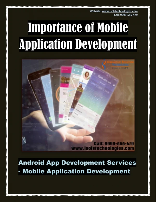 Importance of Mobile Application Development
