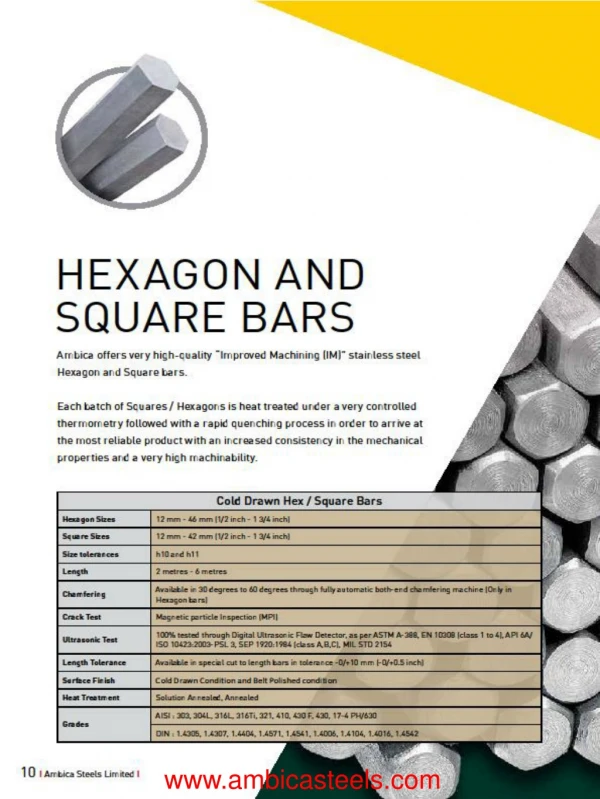 Hex & Square Bars