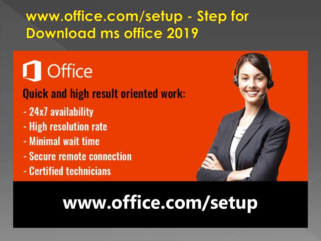 www office com setup step for download ms office 2019