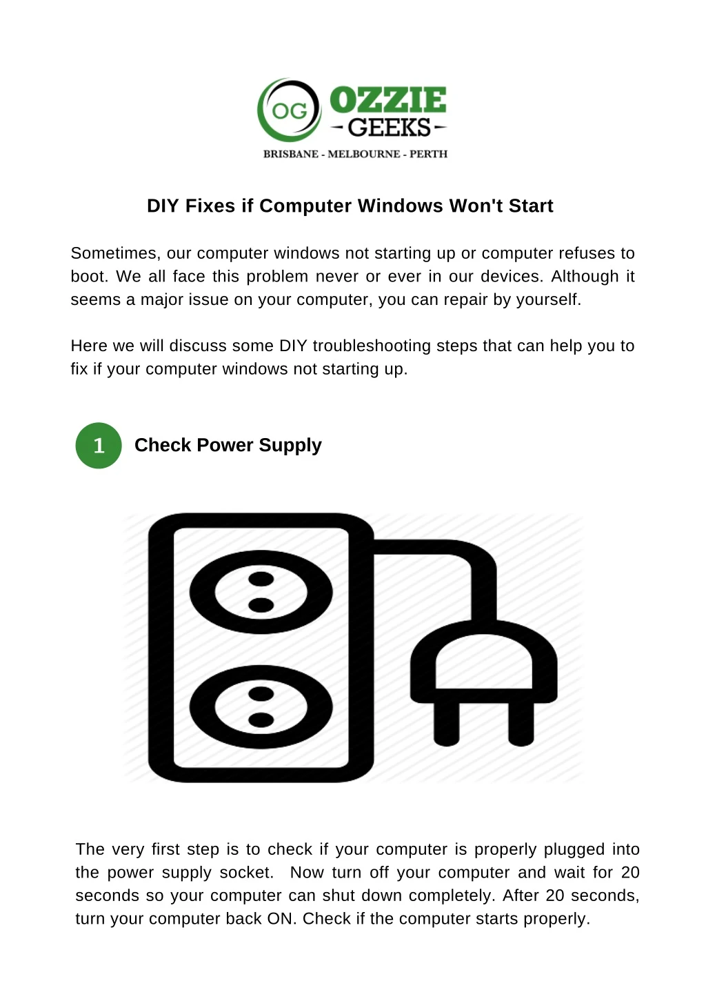 diy fixes if computer windows won t start
