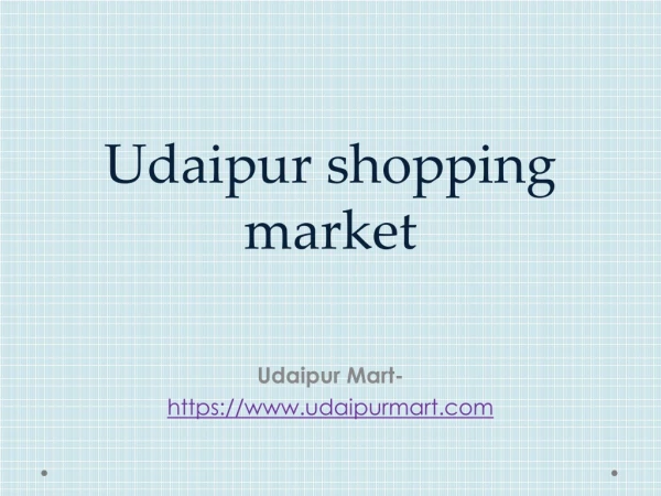 Udaipur shopping market