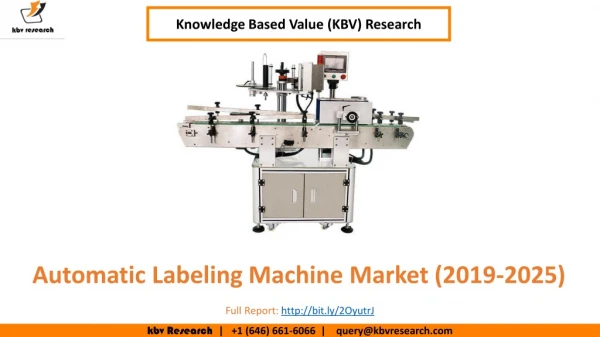 Automatic Labeling Machine Market Size- KBV Research